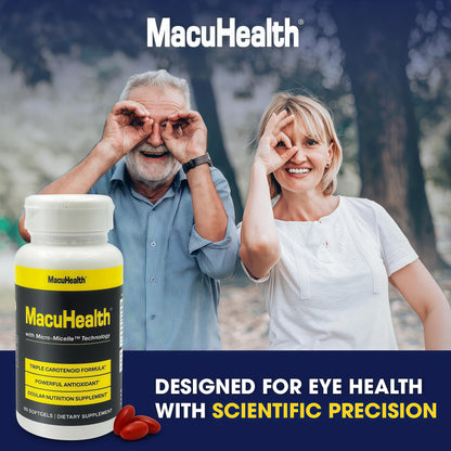 Macuhealth Triple Carotenoid Formula - Eye Vitamins for Adults | 90 softgels, 3 months supply, Advanced Eye Support & Health Eye Formula, triple carotenoid, micro micelle, softygels